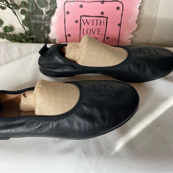 Dear Francis Black Leather Ballet Flats - Picture 2 of 9